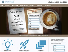 Tablet Screenshot of meridianwebdesign.com